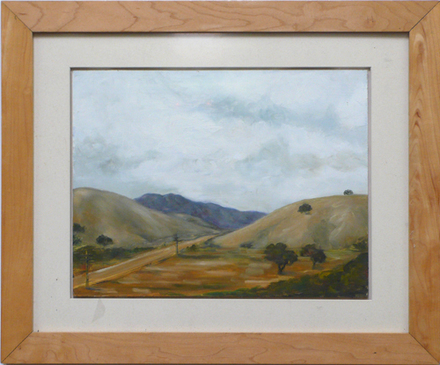 main photo of Cleared Painting on Board, Landscape brown hills