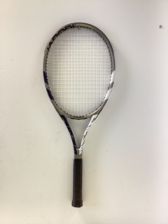 main photo of Grey black white tennis racket