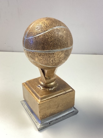 main photo of Gold Basketball on a Silver Base Trophy