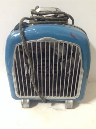 main photo of Vintage Fan Blue, Silver 11X11"