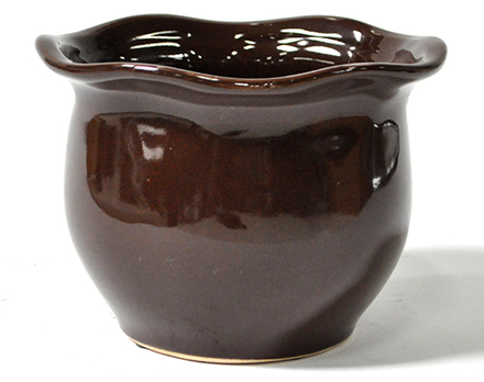 main photo of Planter Brown Glazed Ceramic