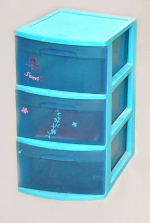main photo of Cabinet, Plastic, Aqua, 3 Drawers