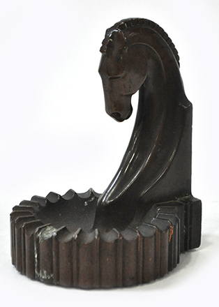 main photo of Bookend Cast Metal Horses Head
