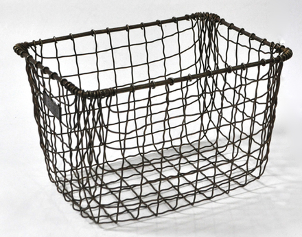 main photo of Basket, brass toned metal wire