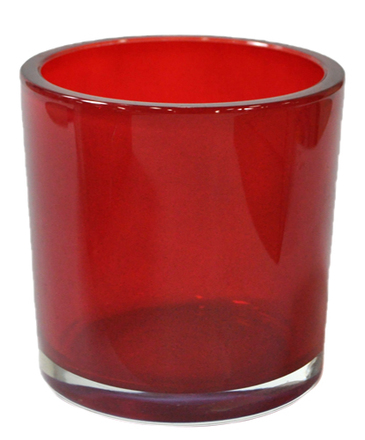 main photo of Vase Glass Red Tint Cylindrical