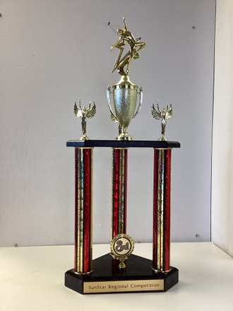main photo of 3rd place dance trophy 26.5” tall