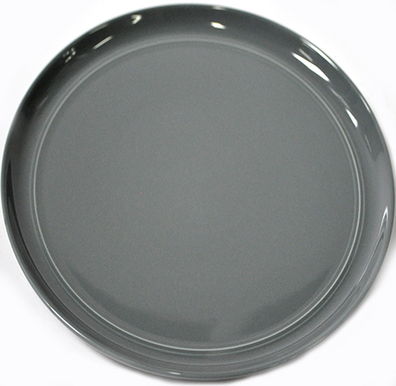 main photo of Dinner Plate; porcelain, dark grey glaze,