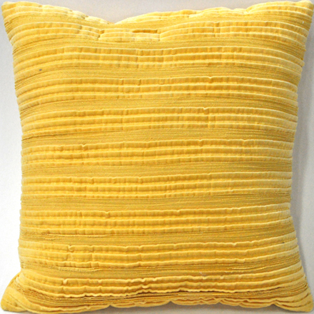 main photo of Throw Pillow, Yellow Velvet