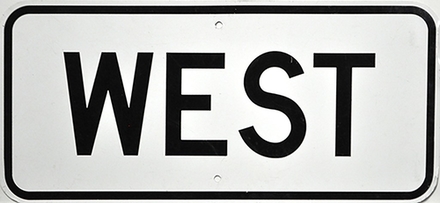 main photo of Sign: "West"