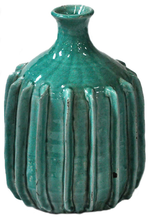 main photo of Vase Ceramic Blue Crackle Glaze