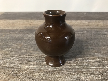 main photo of Brown Ceramic Round Bud Vase