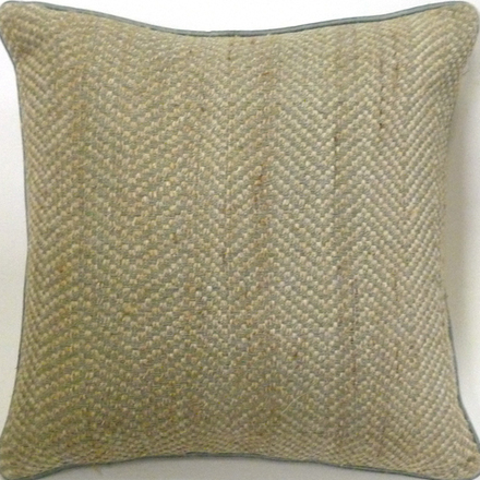 main photo of Pillow, Beige, Gold herringbone