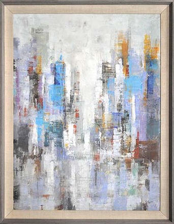 main photo of Cleared Painting on canvas; Pulsing City impressionistic
