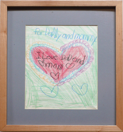 main photo of Cleared Drawing, Kid's, Red Heart For Mom & Dad