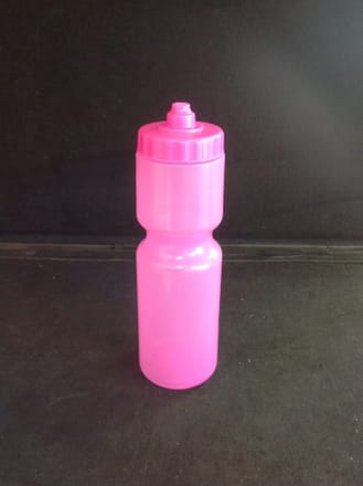 main photo of 10" Pink Plastic Water Bottle