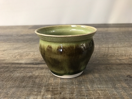 main photo of Green Gradient Ceramic Round Bud Vase