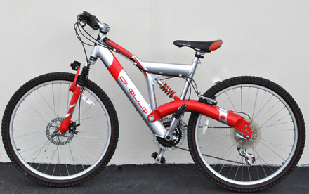main photo of Mountain bicycle, silver & red