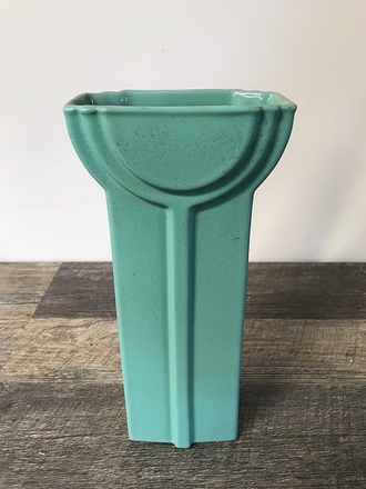 main photo of Vintage Deco Ceramic Aqua Vase