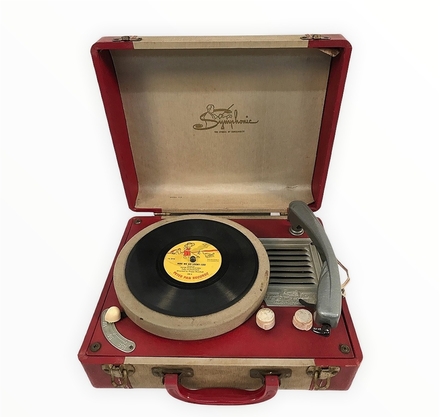 main photo of Vintage Symphonic Portable Record Player, 1950s