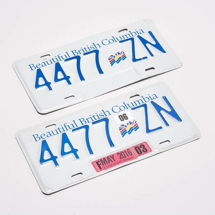 main photo of British Columbia Licence Plates - 4477 ZN