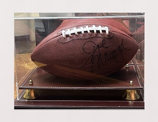 main photo of Display case w/ Pro football, signed.
