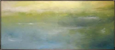 main photo of Cleared Painting, canvas, Abstract Sky, Blue To Yellow