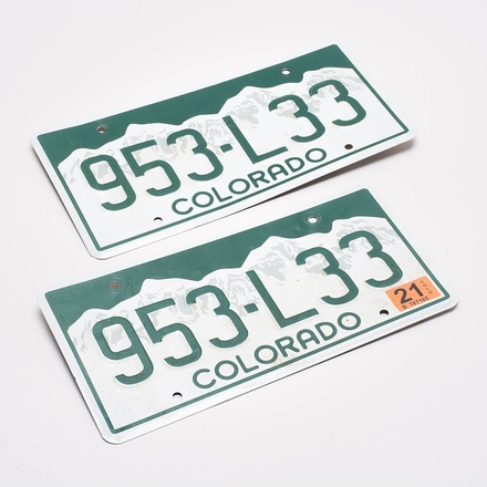 main photo of Colorado Licence Plates (Pair, Metal Raised) - 953 L33