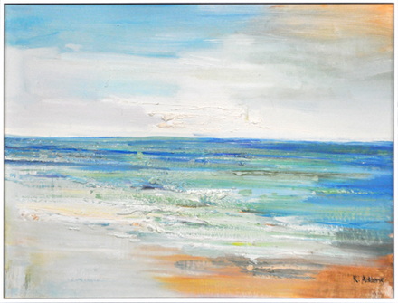 main photo of Cleared Oil painting; canvas, Ocean Horizon #2