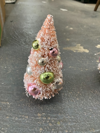 main photo of Mini Pink Christmas Tree with Ornaments