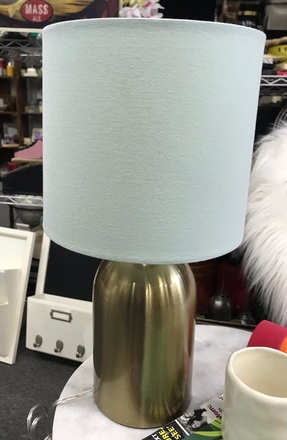 main photo of Brass lamp with Green shade