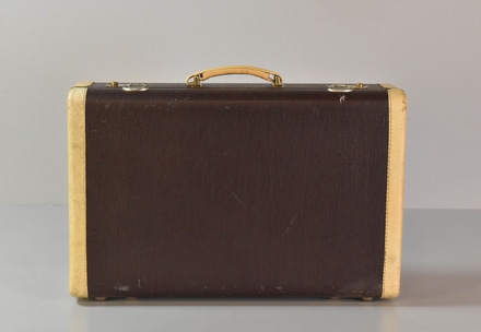 main photo of Brown with Ivory Trim Hard Suitcase