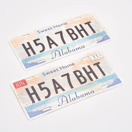 main photo of Alabama Licence Plates (Pair, Metal) - H5A7BHT