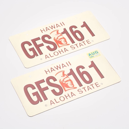 main photo of Hawaii Licence Plates (Pair, Plastic Flat) - GFS 161