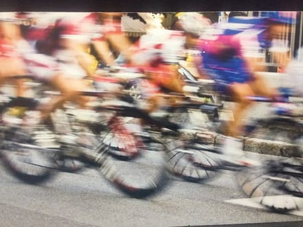 main photo of cyclist motion blur