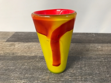 main photo of Yellow and Red Glass Vase