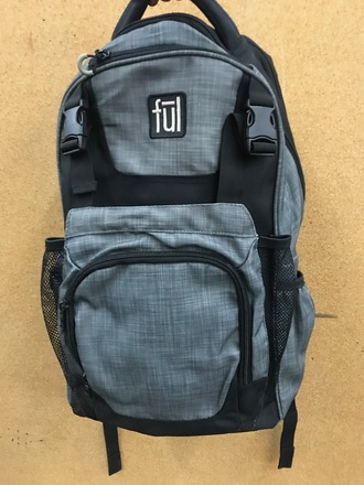 main photo of Gray and Black backpack