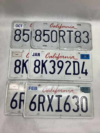 main photo of California Licence Plates