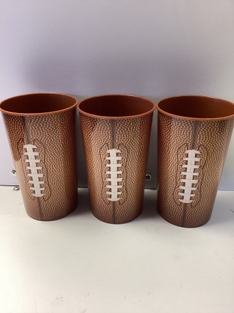 main photo of Plastic football cups set of 3
