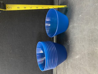 main photo of Blue Plastic Bowls, 5.5" x 3"