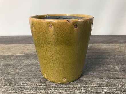 main photo of Green Crackle Ceramic Vase