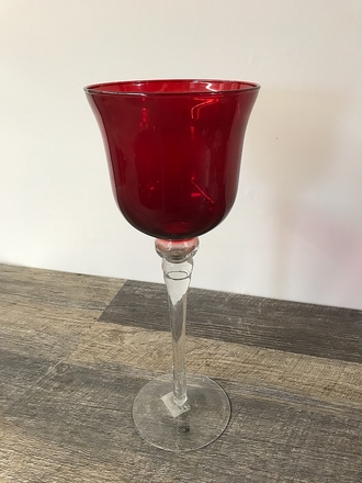 main photo of Red Glass Stemware Vase A