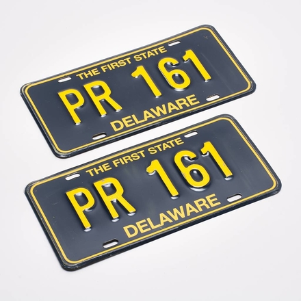 main photo of Delaware Licence Plates (Pair, Metal Raised) - PR 161