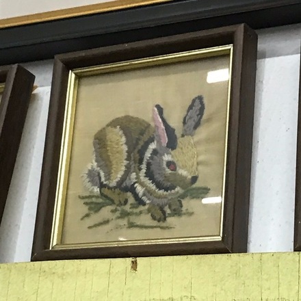 main photo of Framed Bunny Needlepoint