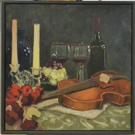 main photo of Violin Wine Candles Dinner Table