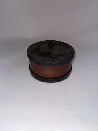 main photo of Small round decorative box with lid