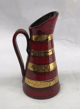 main photo of Maroon and Gold Decorative Pitcher