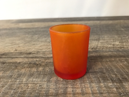 main photo of Orange Frosted Glass Votive