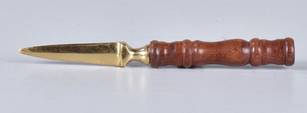main photo of Wooden Handled with Brass Blade Letter Opener