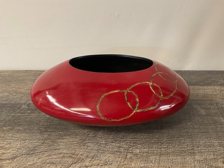 main photo of Red Resin Oval Bowl