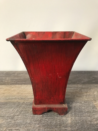 main photo of Painted Metal Red Vase